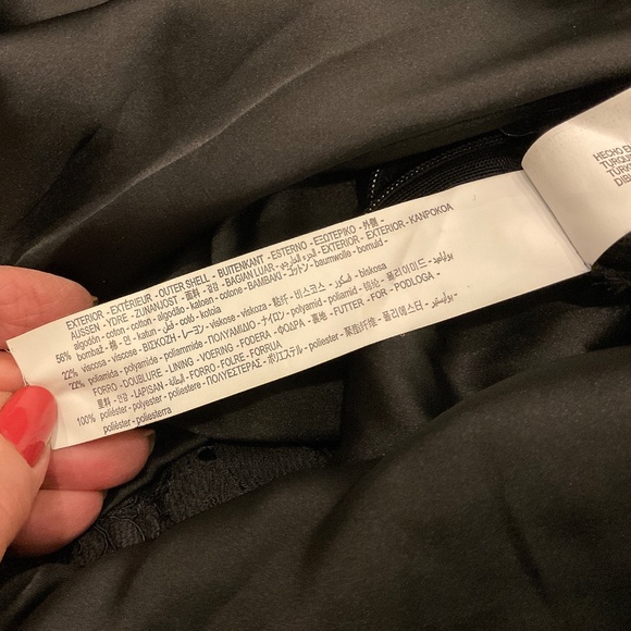 ZARA Black Lace Dress With Jewel Buttons Size Medium - Picture 11 of 11